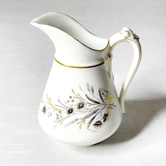 Vintage Charles Field Haviland Limoges Creamer Pitcher 6” Floral Print - Picture 1 of 8